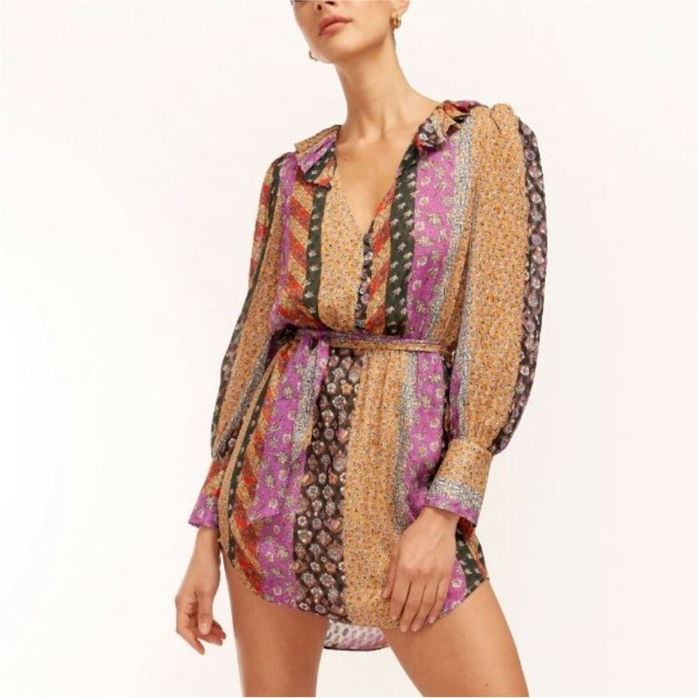 Equipment Multicolor Striped Mini Dress